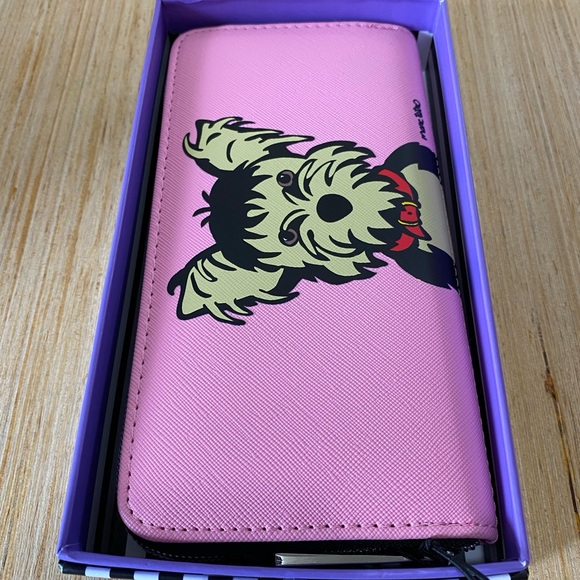 Marc Tetro Yorkie Zippered Wallet NIB NWT In Gift Box Yorkshire Terrier Dog - Picture 2 of 11